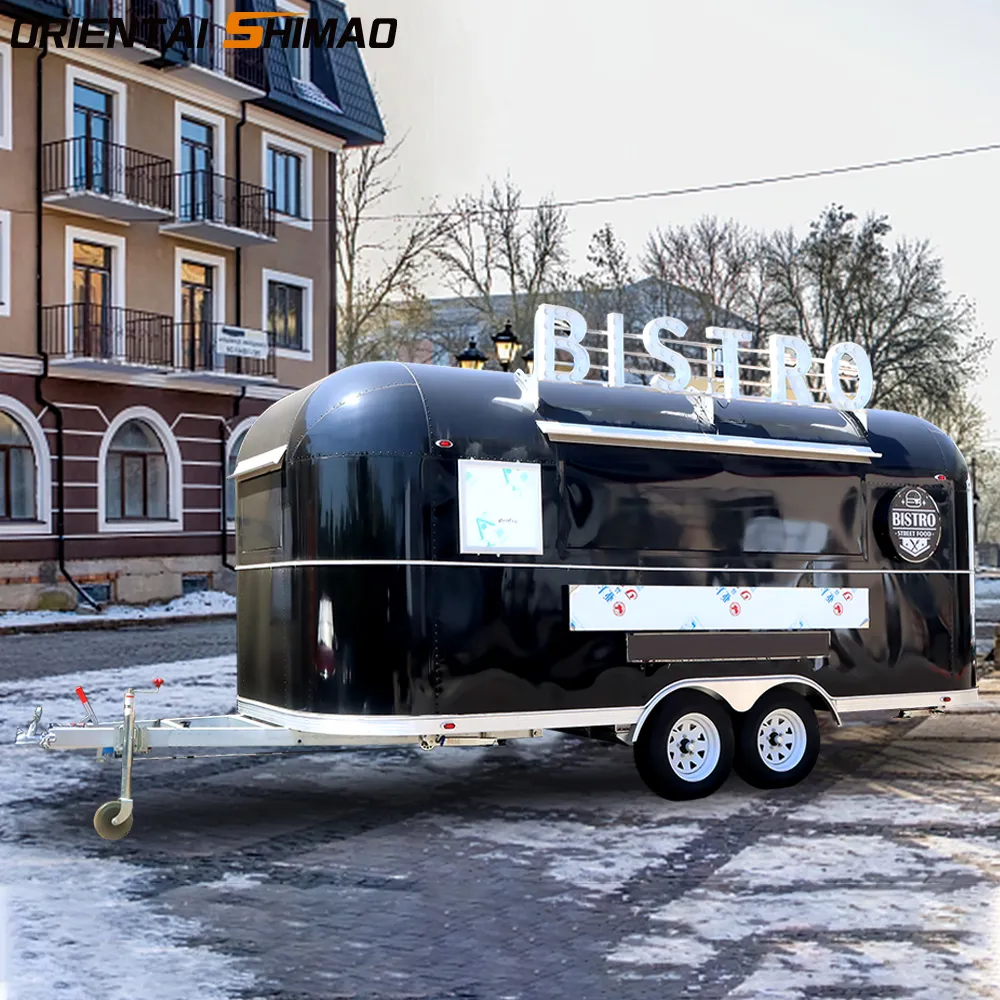 remorcă alimentară neagră airstream