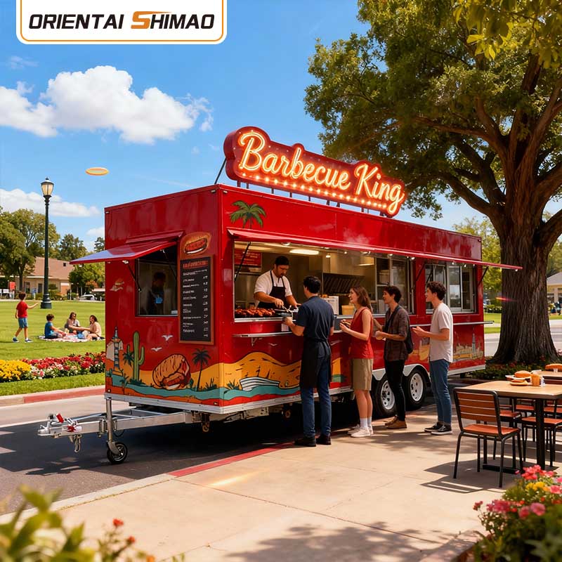 Cărucior pentru cafea Remorcă mobilă pentru cafea Cărucior electric închis Restaurant Catering Remorcă alimentară Camion cu alimente pentru afaceri