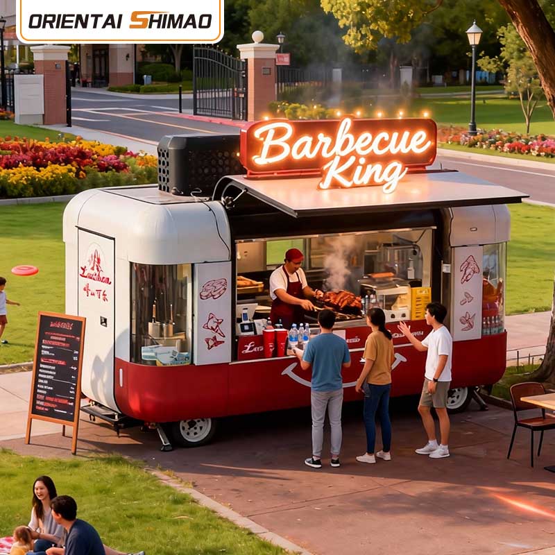 Coș pentru Desert Bucătărie mobilă Coș cu mâncare stradală Catering Remorcă cu mâncare Sweet Concept Food Truck