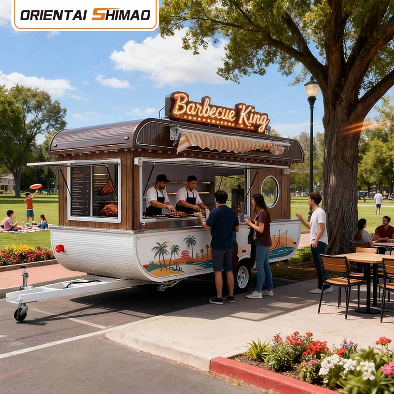 Remorcă alimentară Camion alimentar rulabil Bucătărie mobilă Catering Street Food Trailer Concept Camion alimentar